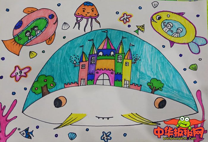 儿童科幻画大全一等奖图片，又简单又漂亮的科幻画
