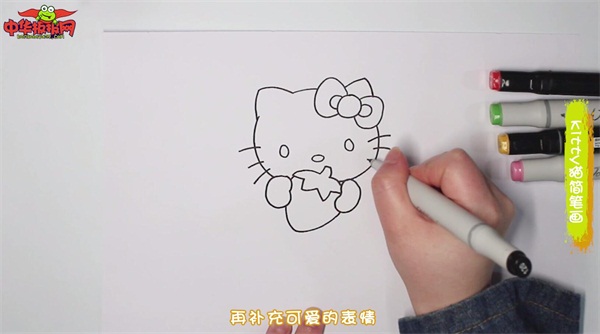 kitty猫简笔画