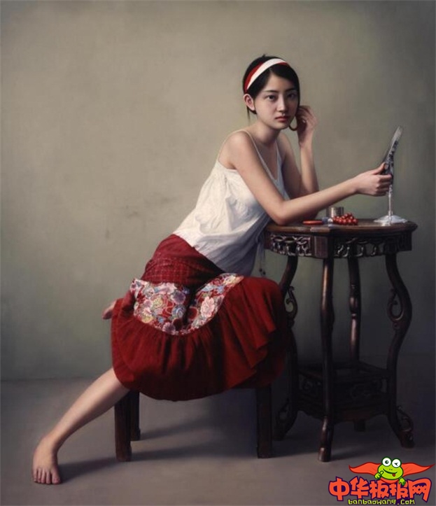 中国当代少女人体油画，裸体女人油画艺术