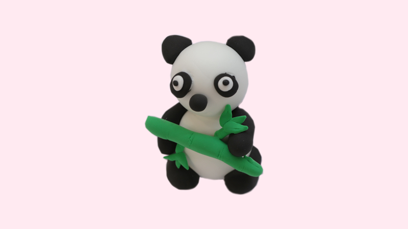 超轻粘土熊猫怎么做