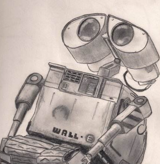 小学生画的智能机器人简单素描画的经典作品