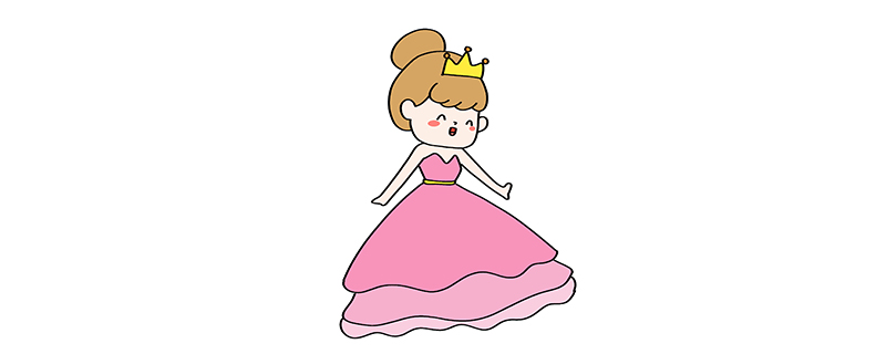可爱的公主简笔画图片如何画出可爱的公主