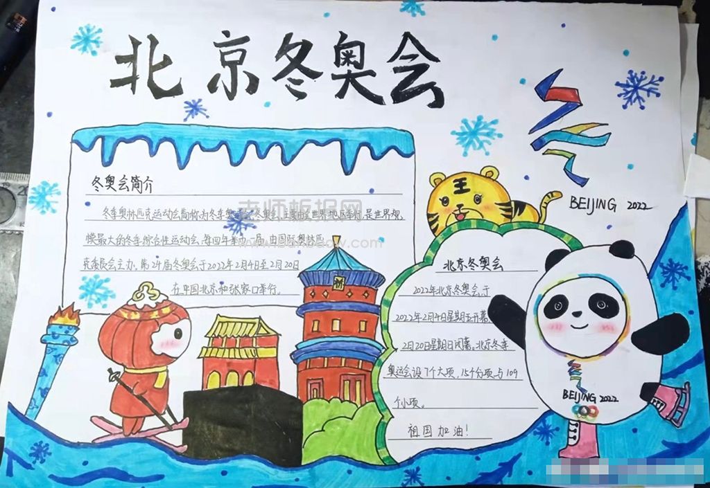 北京冬奥会吉祥物手写图片《冰墩墩 雪容融》
