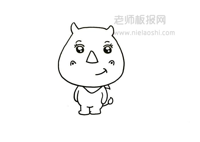 QQ红包犀牛简笔画图片 犀牛怎么画