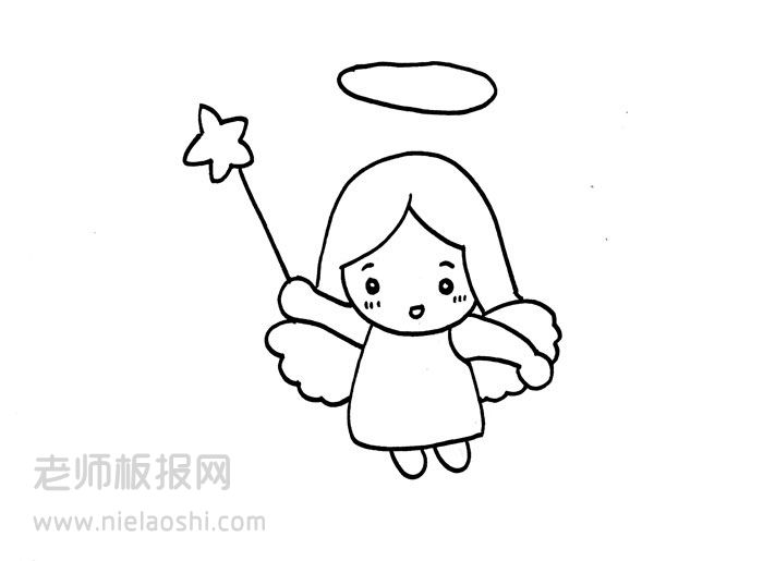 QQ红包天使简笔画图片 天使怎么画
