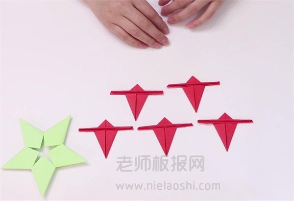 立体空心五角星折纸图片 五角星怎么折