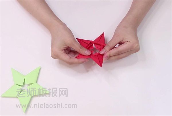 立体空心五角星折纸图片 五角星怎么折