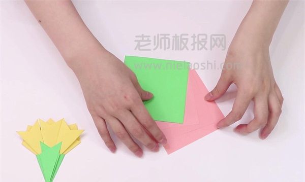 康乃馨折纸图如何折康乃馨
