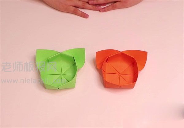 猫耳朵纸盒折纸图片 猫耳朵纸盒怎么折的
