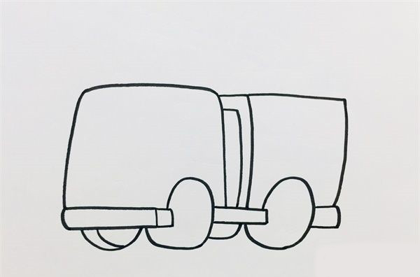 简单的消防车简笔画图片 消防车是怎么画的