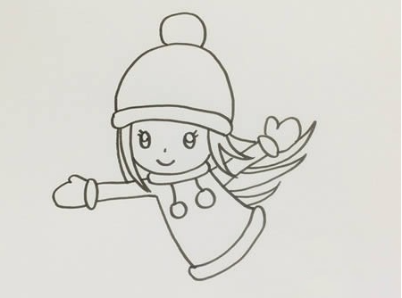 滑冰的小女孩人物简笔画教程 滑冰的小女孩是怎么画的