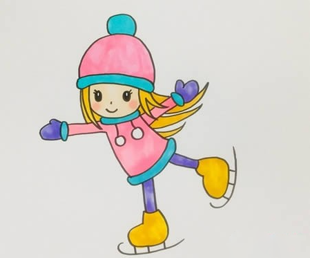 溜冰女孩人物简笔画教程溜冰女孩怎么画？