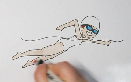 奥运会游泳运动员简笔画步骤图片 奥运会游泳运动员是怎么