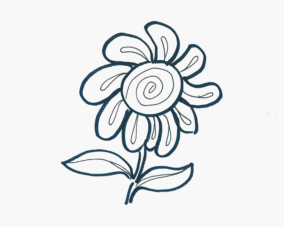 向日葵简笔画步骤图片 创意简笔画向日葵怎么画的