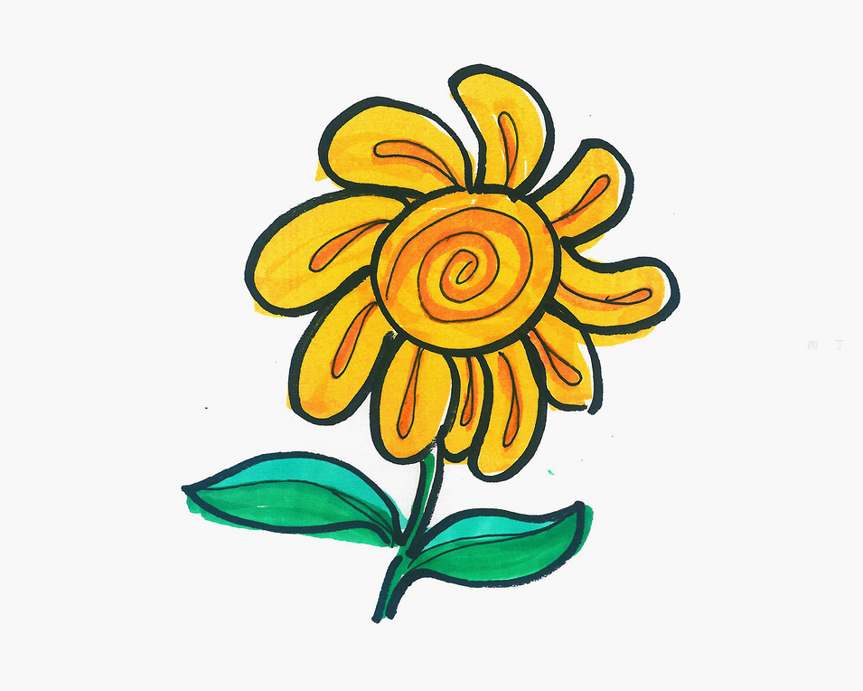 向日葵简笔画的步骤图片创意简笔画如何画向日葵？