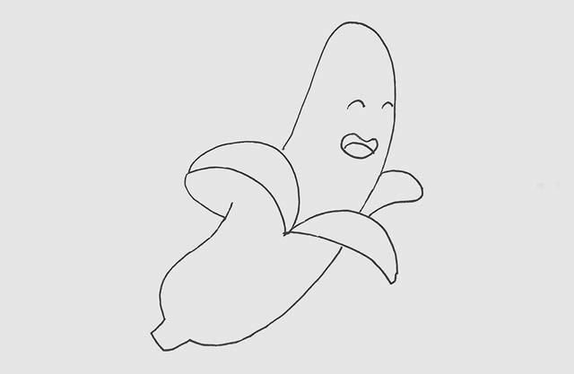 卡通香蕉简笔画是怎么画的