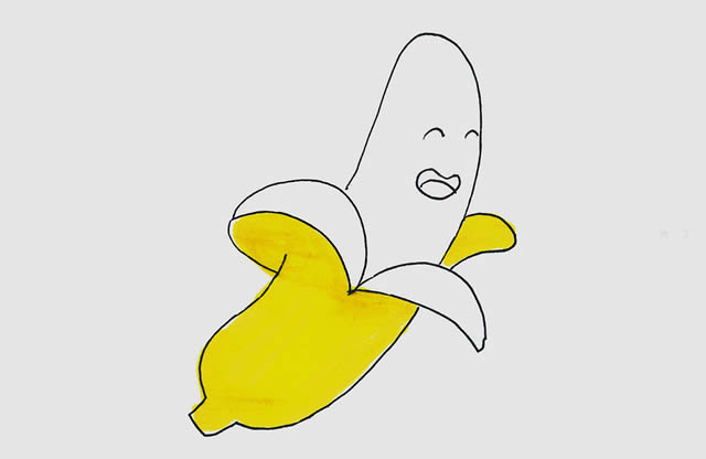 卡通香蕉简笔画是怎么画的