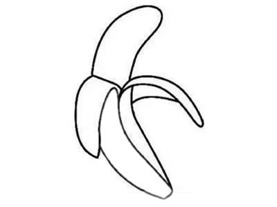 剥开的香蕉简笔画图片 香蕉怎么画