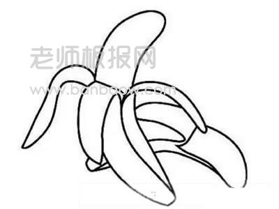剥开的香蕉简笔画图片 香蕉怎么画