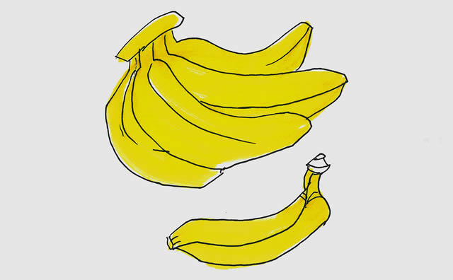 彩色香蕉简笔画图片 香蕉简单画法